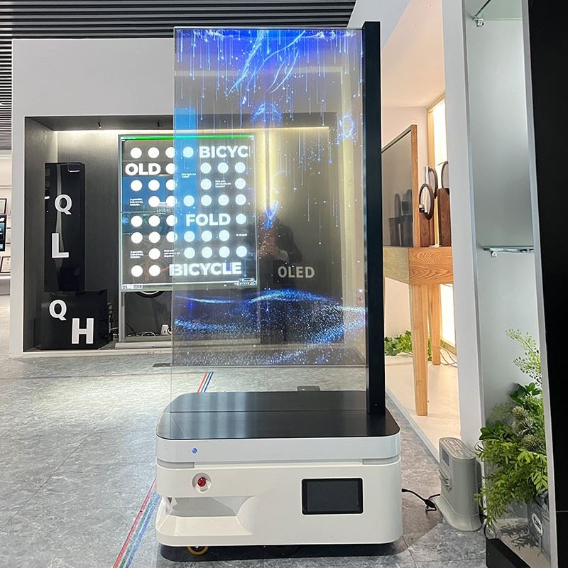 Advor Mobile AI Digital Human Transparency Screen Robot